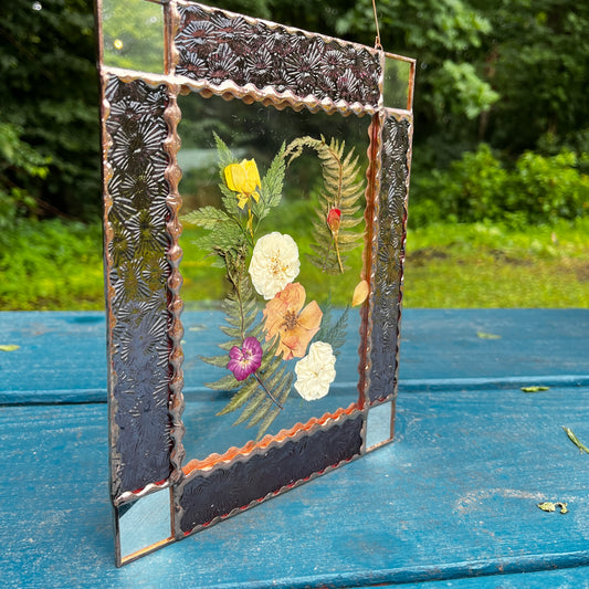 Dried Flower Stained Glass Frame